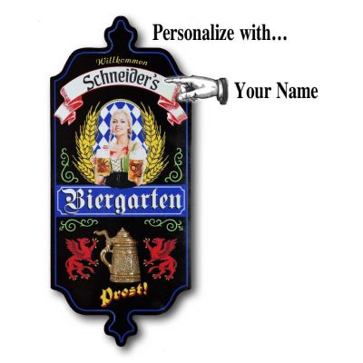 personalize this Beer Garden sign with your name