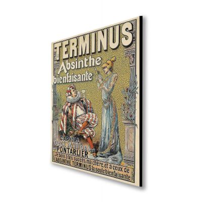 Vintage Poster | Terminus | Absinthe | Wood Sign | French