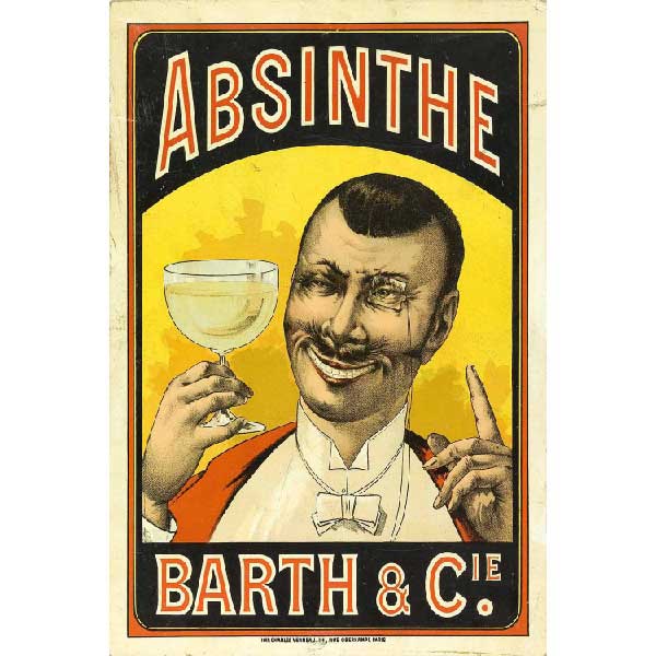 Absinthe "Poster" | Wood Sign | Vintage | 1890s | Barth | Printed on Wood