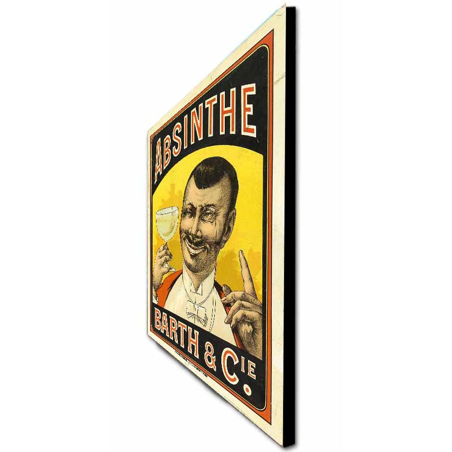 Absinthe "Poster" | Wood Sign | Vintage | 1890s | Barth | Printed on Wood