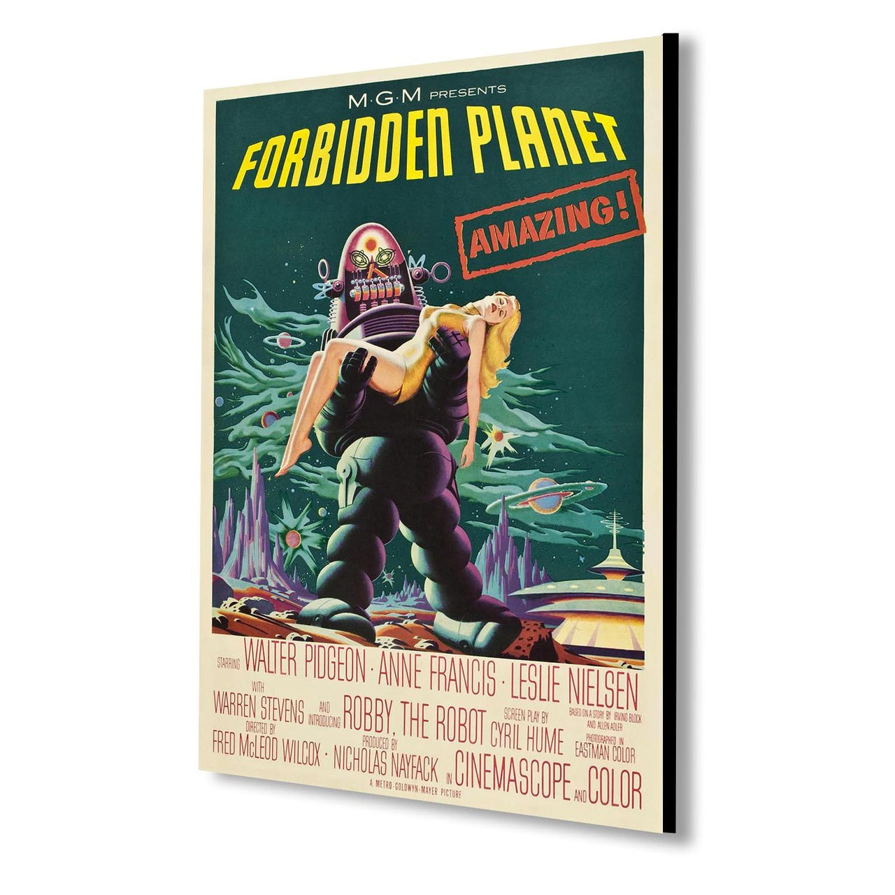 Vintage Movie Poster | Wood Sign | Forbidden Planet | Movie Room