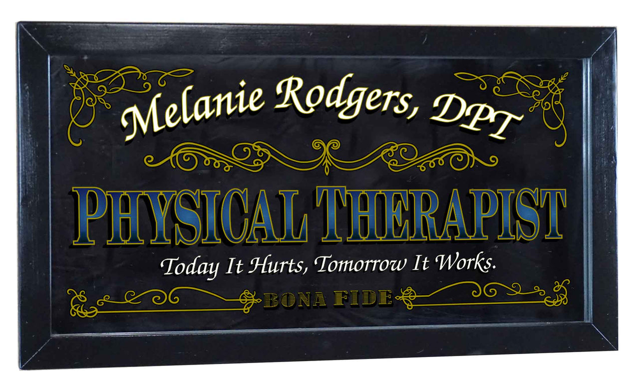 Physical Therapist | Mirror | Occupation | Framed | Personalize It! | 12" x 26"
