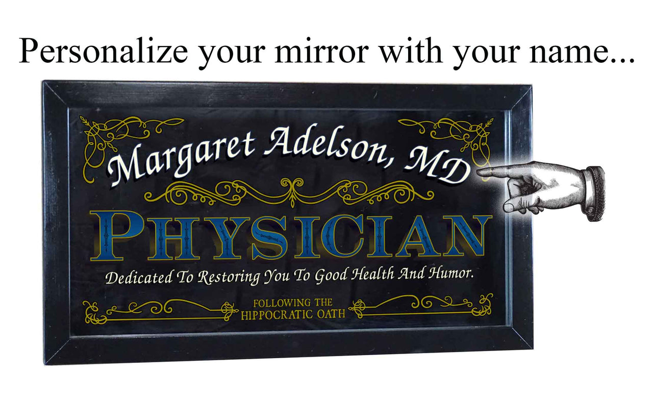 Physician | Mirror | Occupation | Framed | Personalize It! | 12" x 26"