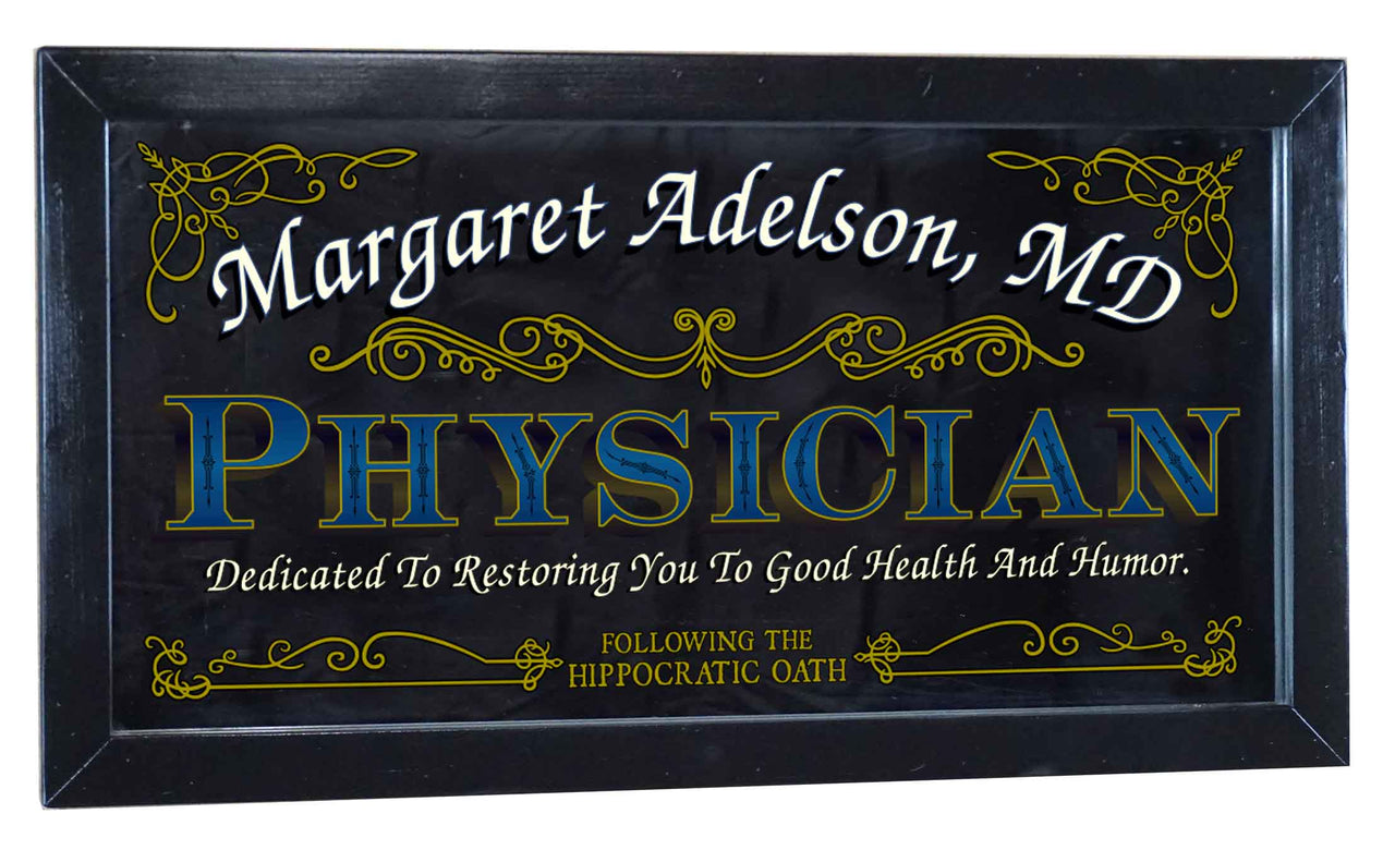 Physician | Mirror | Occupation | Framed | Personalize It! | 12" x 26"