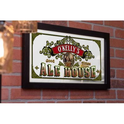 Ale House | Mirror | Framed | Personalize It! | 12" x 26"