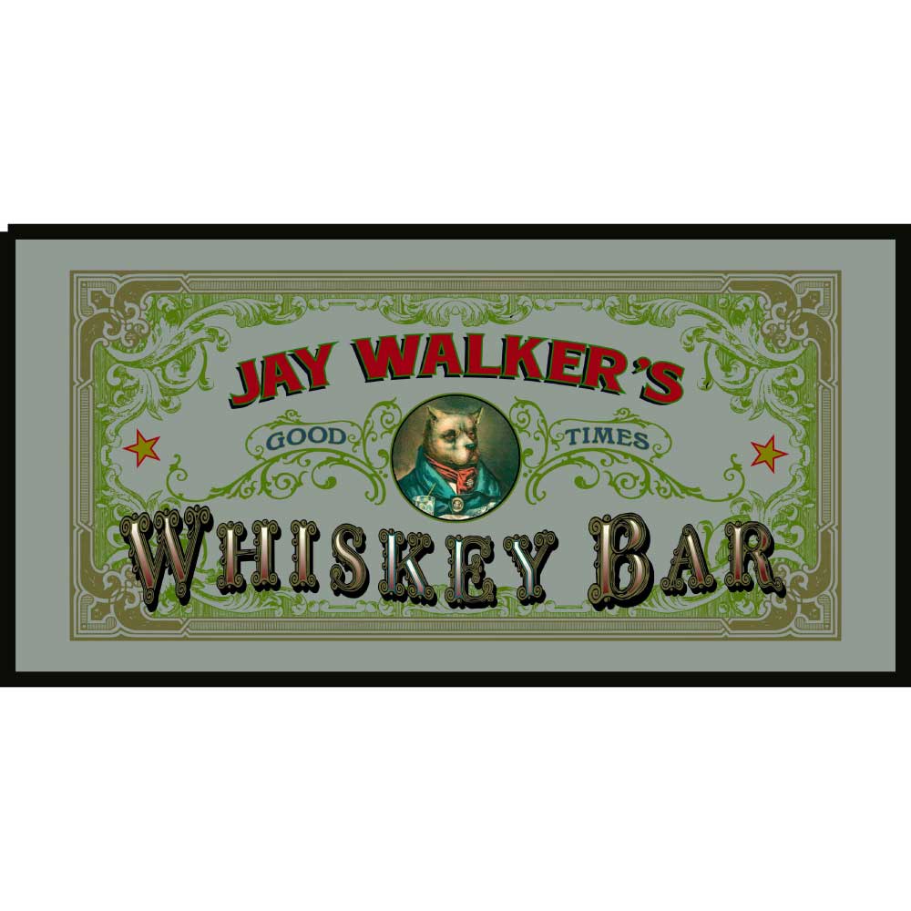 Bar Mirror for Whiskey Bar; Jay Walker's