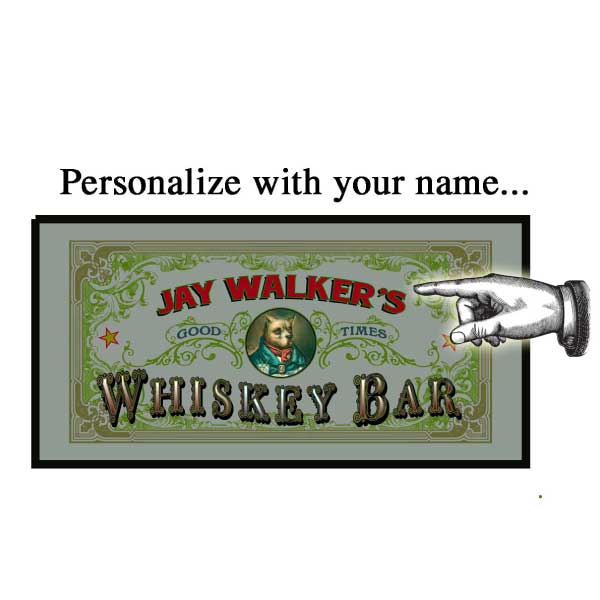Personalize your own Bar Mirror for Whiskey Bar