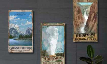 National Park Wall Art collection from Vintage Wood Signs