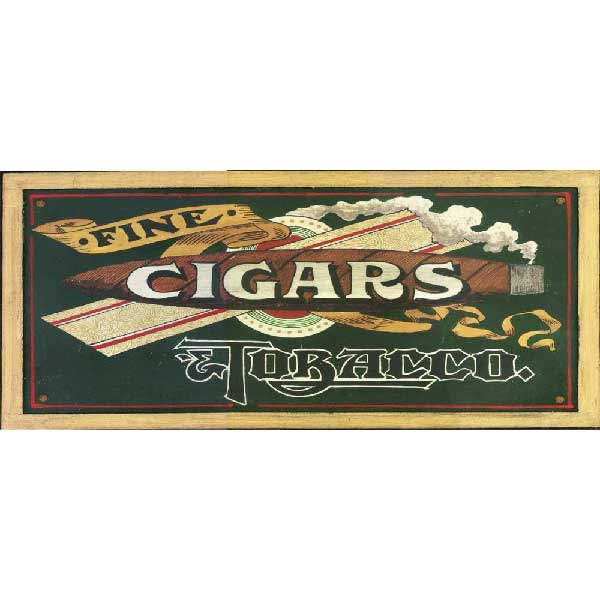 fine cigars vintage wood sign