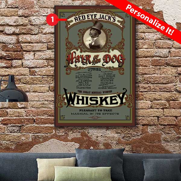 Hair of the Dog Whiskey | Wood Sign | Personalize It! | 3 Sizes | Vintage Style