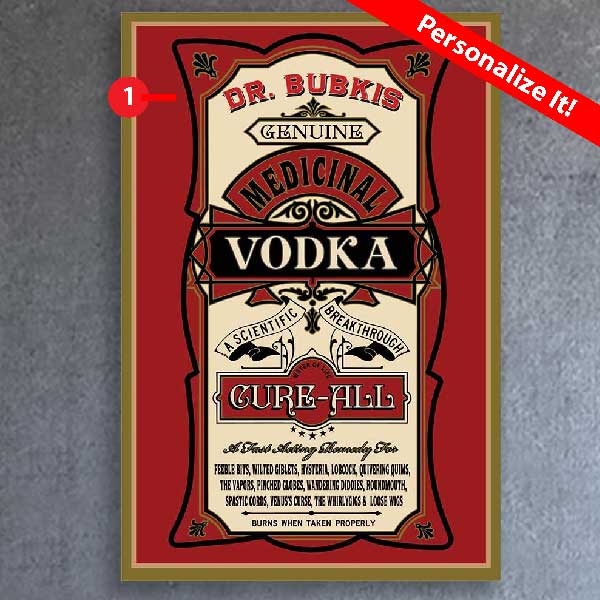 funny vodka novelty wood sign personalized