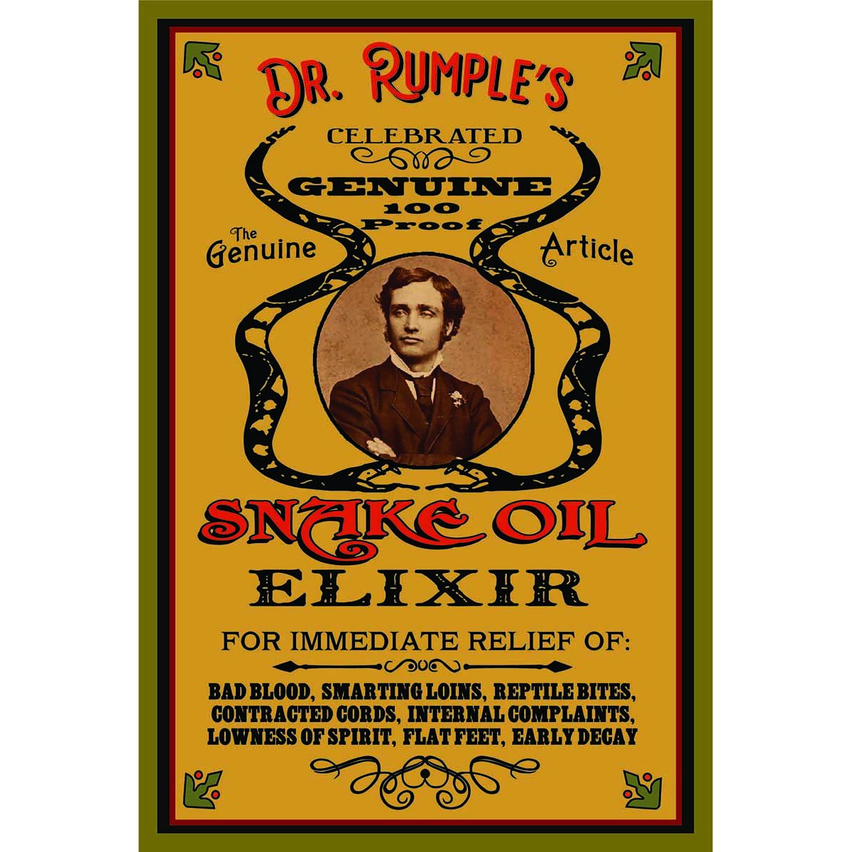 Snake Oil Elixir Ad | Wood Sign | Personalize It! | 3 Sizes | Vintage