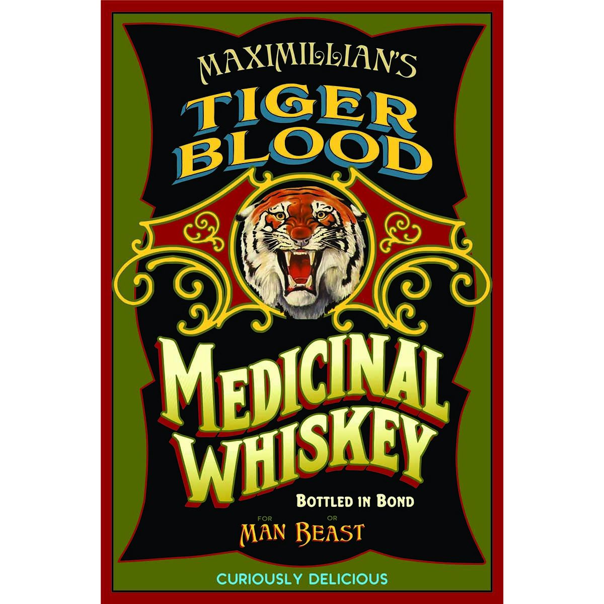 Whiskey | Wood Sign | Personalize It! | 3 Sizes | Tiger Blood | Medicinal Ad | Humor