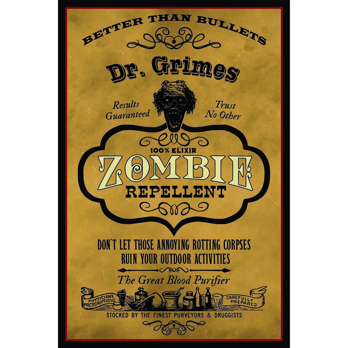 Zombie Repellent | Wood Sign | Personalize It! | 3 Sizes | Vintage Sty