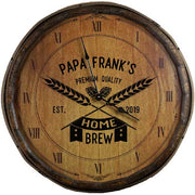 barrel end clock for home brewing enthusiasts