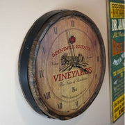 barrel sign clock for wine estate