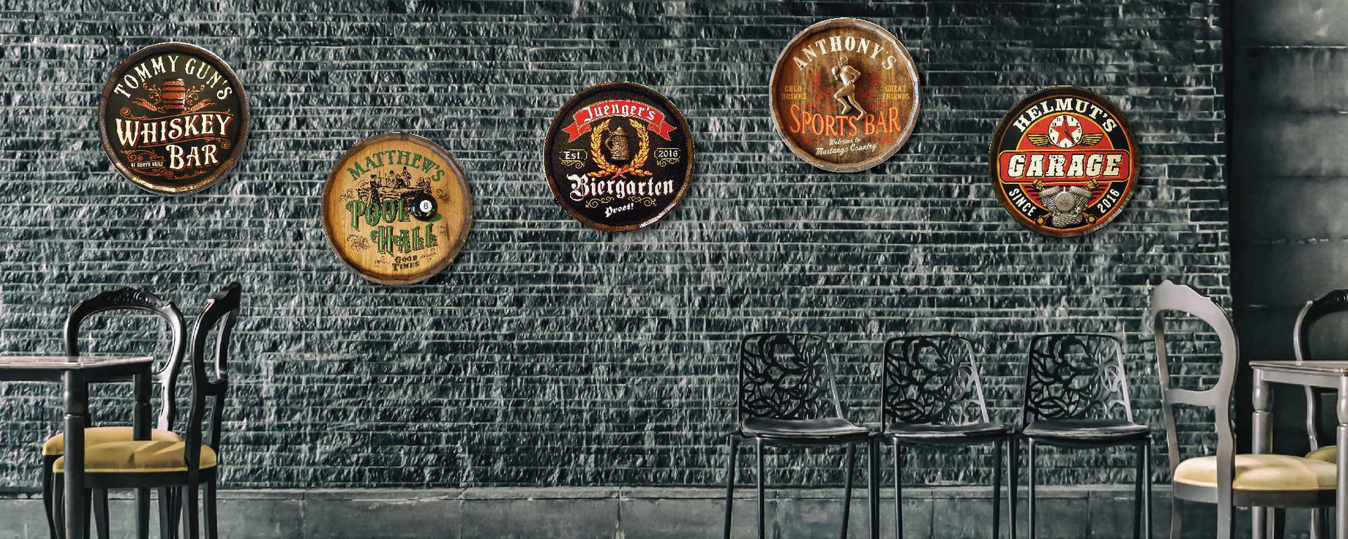 Quarter Barrel personalized wall art - tavern, bar, sports, garage