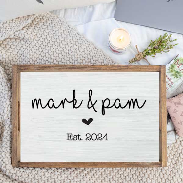 personalized wedding serving tray