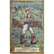 old ad for Spalding's Baseball guide. wood sign