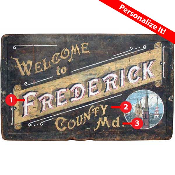 Welcome To... | Custom For Any Town | Vintage Sign | Personalize It!