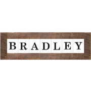 letter block wood sign customizable