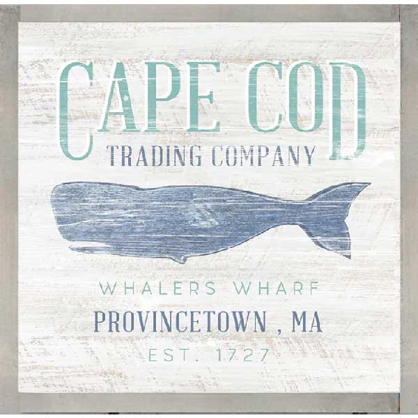 cape cod whale wood sign