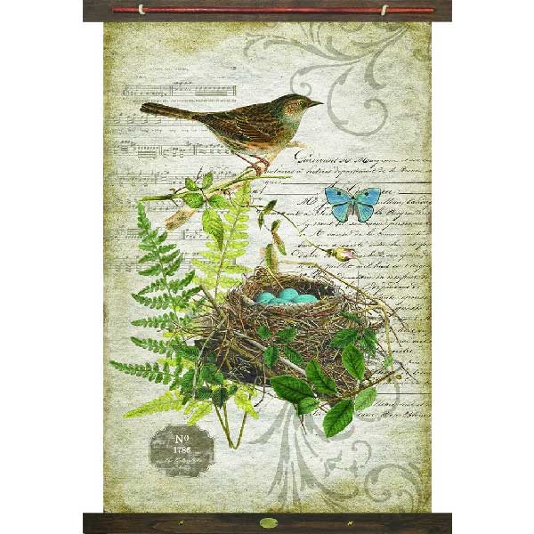 Nest | Bird | Butterfly | Tapestry | Canvas Wall Hanging