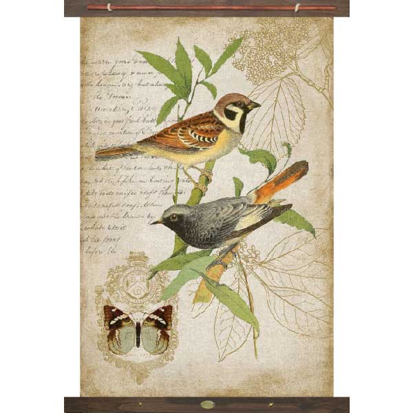 Birds | Butterfly | Tapestry | Canvas Wall Hanging