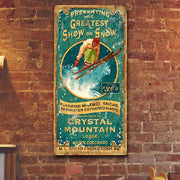 vintage ad for the greatest show on snow; Aspen