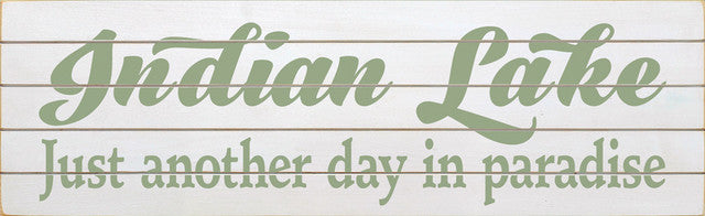 Day in Paradise | Family Name or Location | Wood Sign | 11" x 36" | Personalize It!