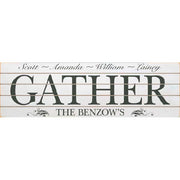 family name sign - Gather - wood