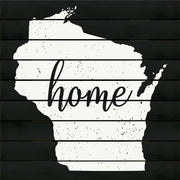state image "Home" wood sign in black