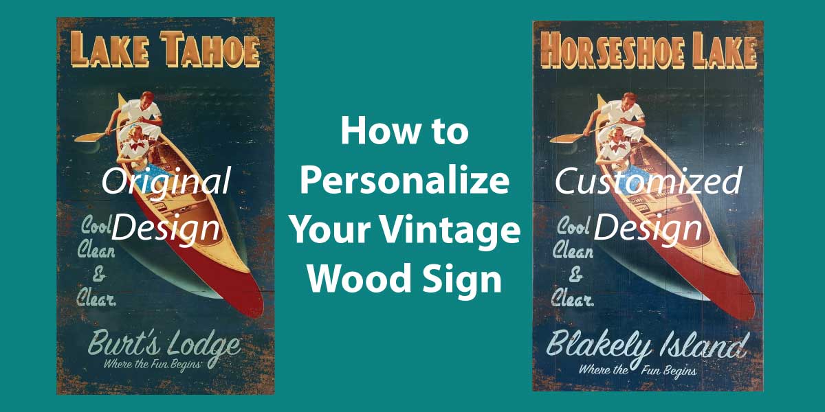 Video on how to add personalized text when ordering a Vintage Wood Sign