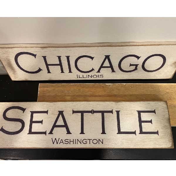 customize this rustic sign with your own location