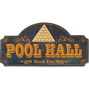 wood sign for game room or pool hall