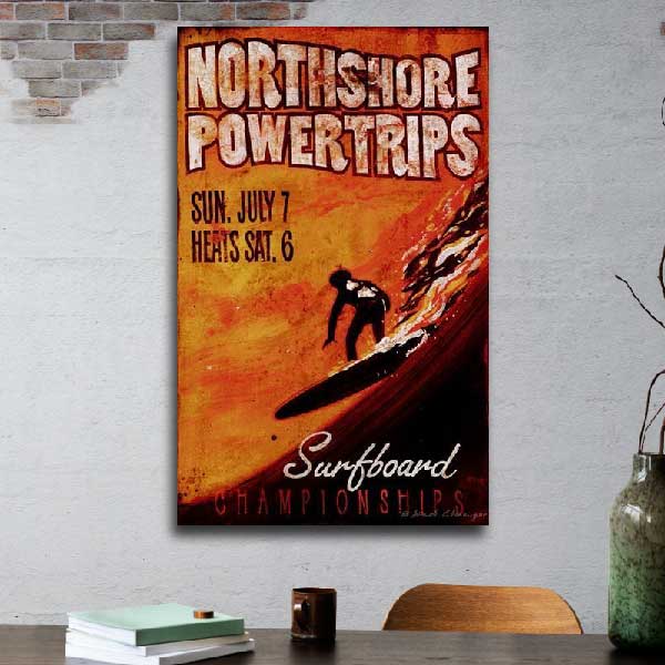 image of surfer at the Northshore surfboard champtionships