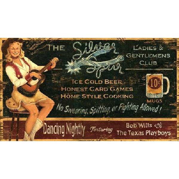 Western Dining & Dancing | Club | Texas | Vintage Sign | Wall Art