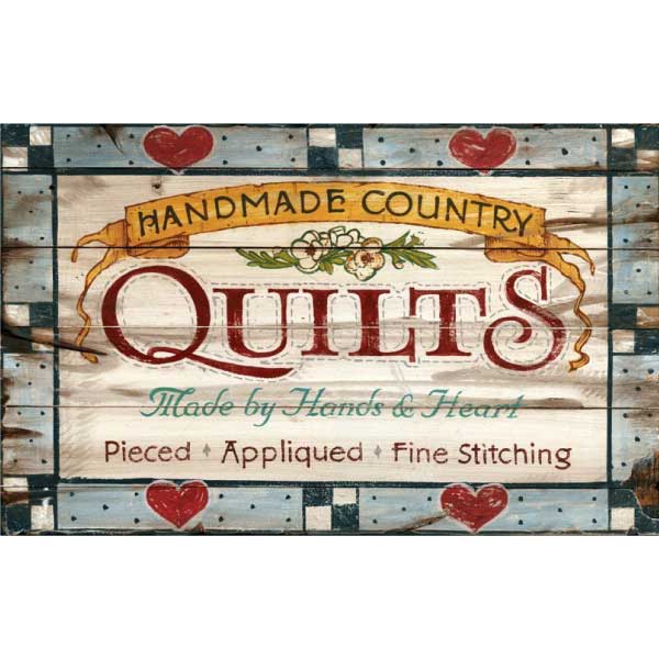Handmade Country | Farmhouse| Quilt | Vintage Sign | Wall Decor