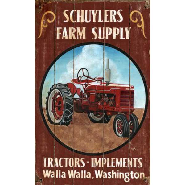 Farm Tractor | Red | Farmhouse | Washington | Personalize It!