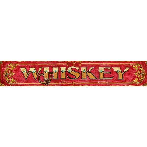 40 inch whiskey sign for home decor; rustic style