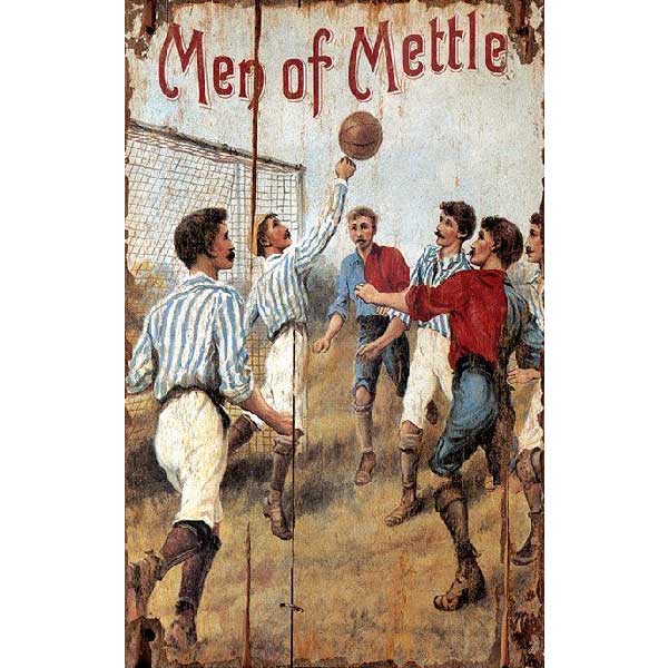 Ball Game | Soccer | Old Wood Sign | Mettle | Sports
