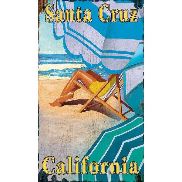 Beach Umbrellas | California | Summer Sun | Vintage Sign | Personalize It!