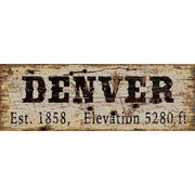 rustic western town name wood sign