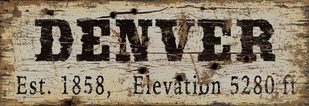 Western Town | Rustic Wall Décor | Denver | Customize Town Name