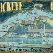 close up of buckeye lake wall art