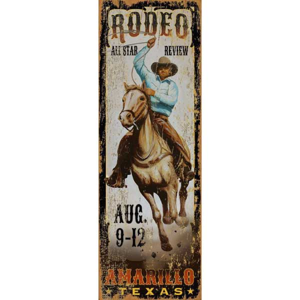Rodeo | Amarillo | Texas | Western Wall Art | Personalize It!