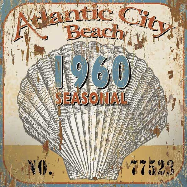 Atlantic City | Beach Tag | NJ | Wood Sign | Customize It! | 12" x 12"