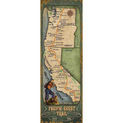 wood sign map of PCT (Pacific Crest Trail)