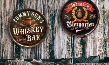 Quarter Barrel Signs for restaurants, bars, taverns and game rooms