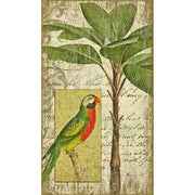 wall art with Parrot and Palm